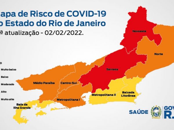 RJ permanece na bandeira laranja no Mapa de Risco da Covid-19