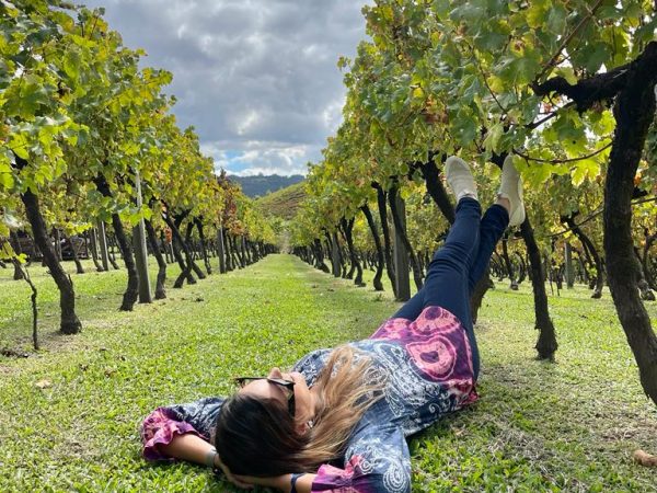 Mordi a língua no Vale dos Vinhedos